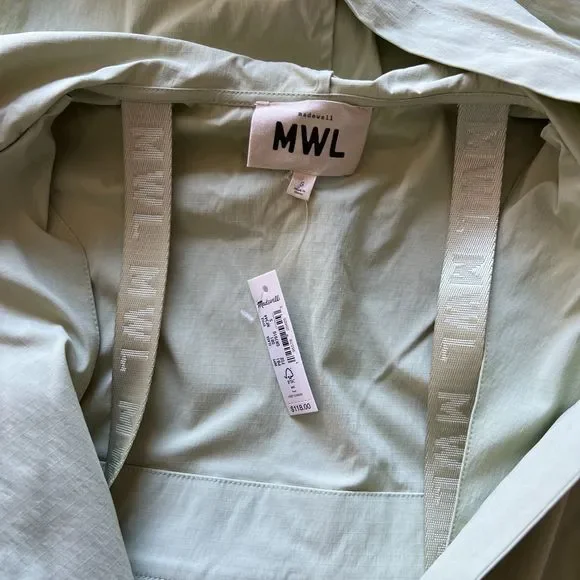 Madewell Light Green Hiking Hoodie Cropped Jacket Size Small - Picture 6 of 10
